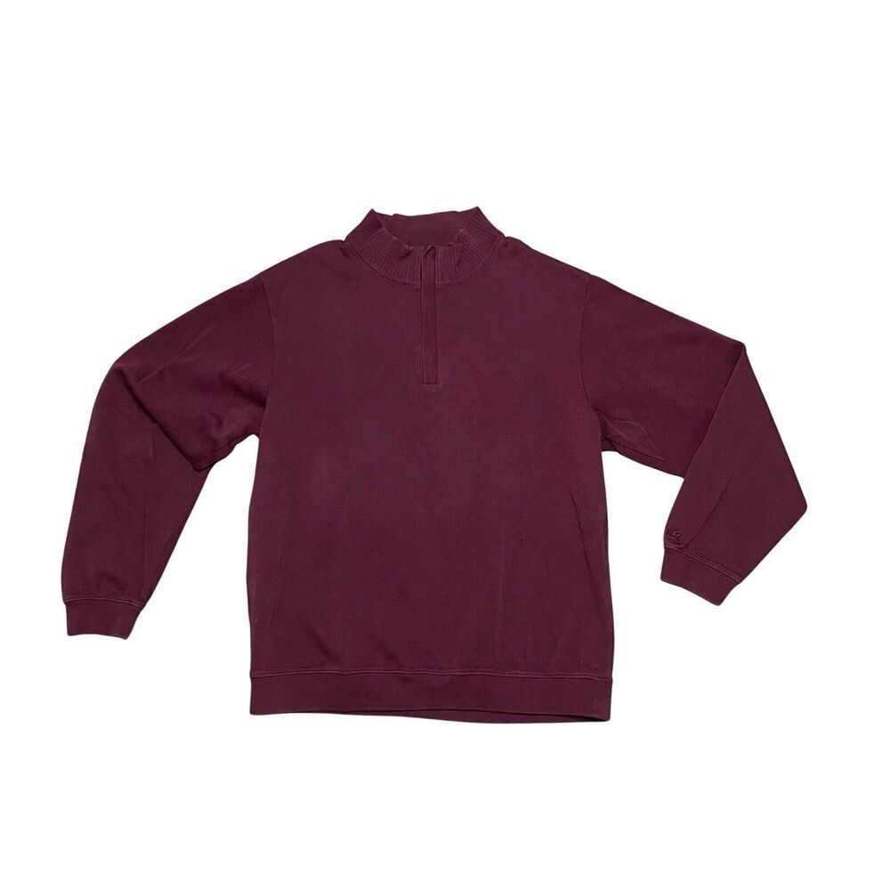 Cutter & Buck Sweatshirt Mens XL Maroon Quarter Zip Pullover 100% Supima Cotton